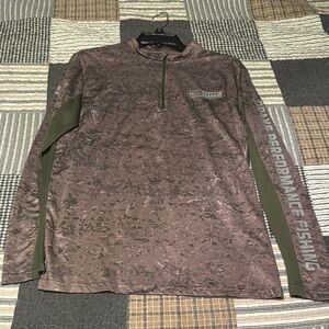 Drake Long Sleeve Performance Shirt - Brown and Green